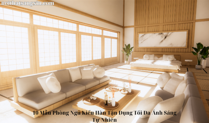 10 Mẫu Phòng Ngủ Kiểu Hàn Tận Dụng Tối Đa Ánh Sáng Tự Nhiên